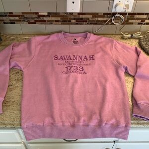Savannah GA 1733 Lavender Pink Sweatshirt Size Large Ragwear USA